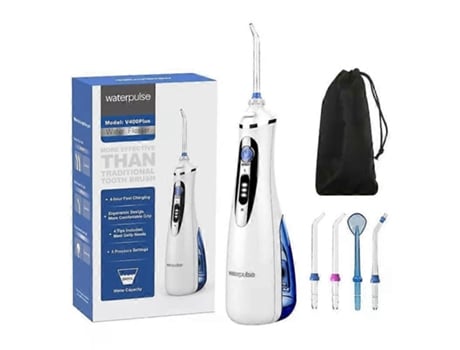 Waterpulse V400plus Irrigador Oral Portátil Recarregável Fio Dental de Água para Limpeza Diária dos Dentes Zmliyecqns