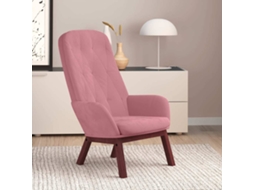 Vidaxl Cadeira De Descanso Veludo Rosa