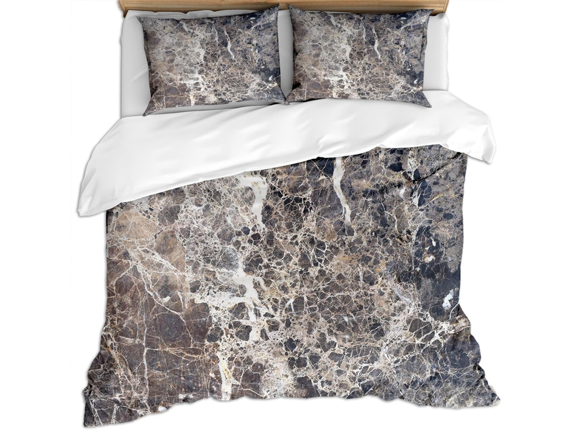 Capa de Edredom com 2 Fronhas 65x65cm em Microfibra Fronha 200x200cm,