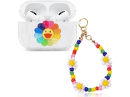 Capa Protectora de Silicone Transparente com Glitter para Airpods Pro YURU