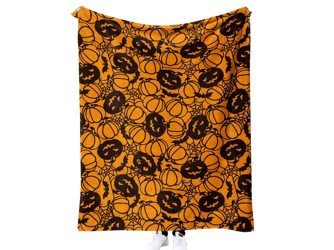 Cobertor De Halloween - Cobertor De Pelúcia De Halloween - Decoração De Halloween Em Flanela Cinza Aconchegante Para Festa, Sofá-c-aquaforge