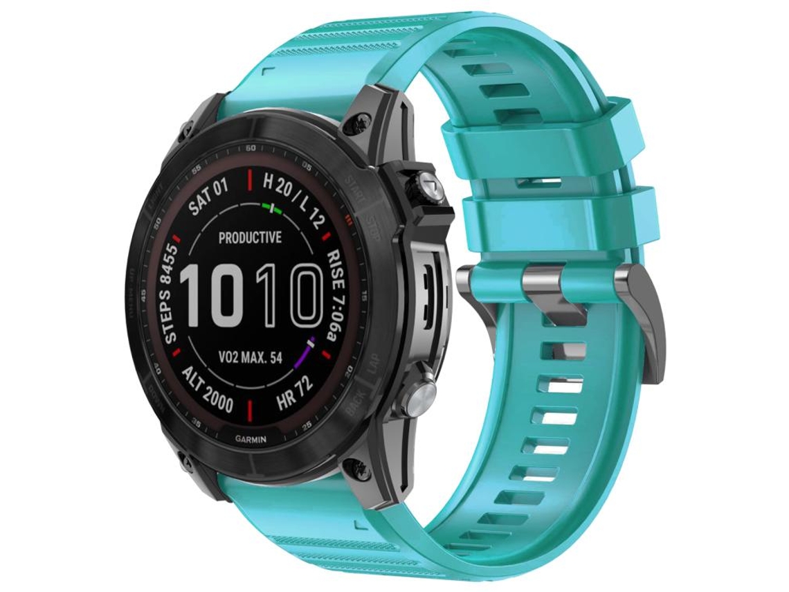 Bracelete para Garmin silicone com liberação rápida e fivela de aço preta azul e verde XIAOMOYU