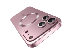 Capa Magsafe Ultrafina Em Tpu Metálico Com Película Protetora Para Lente Para Iphone 15 Plus