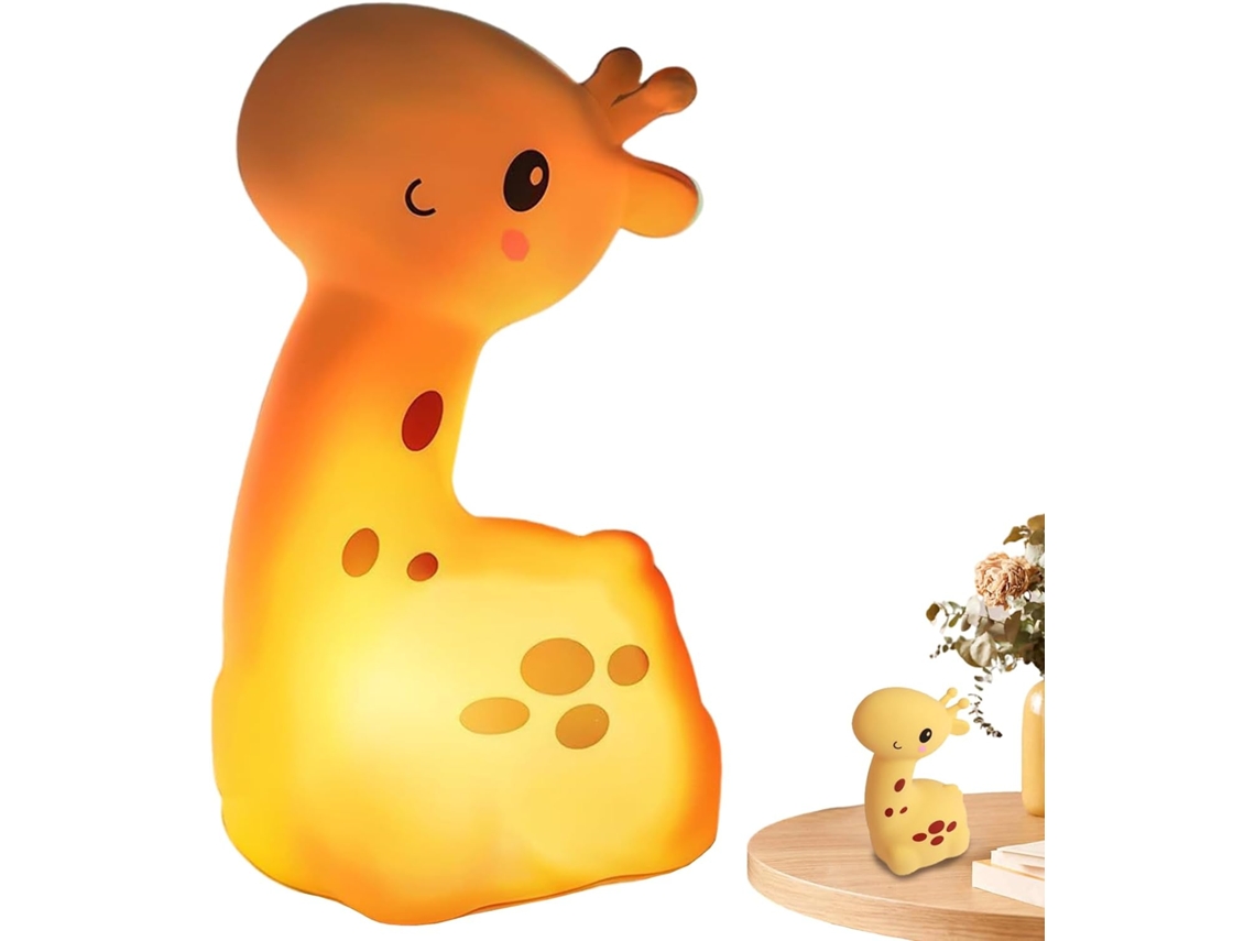 Luminária Noturna Girafa 4x8x3,5in Led Recarregável Usb, Infantil
