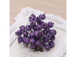40 Peças de Mini Flores Artificiais Decorativas de Natal, com Tema de Natal: Frutas, Bagas e Azevinho. AQUAFORGE