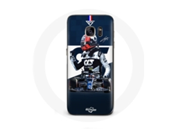 Capa para Samsung Galaxy S6 edge Fórmula 1 Max Verstappen Piloto de corrida F1 azul