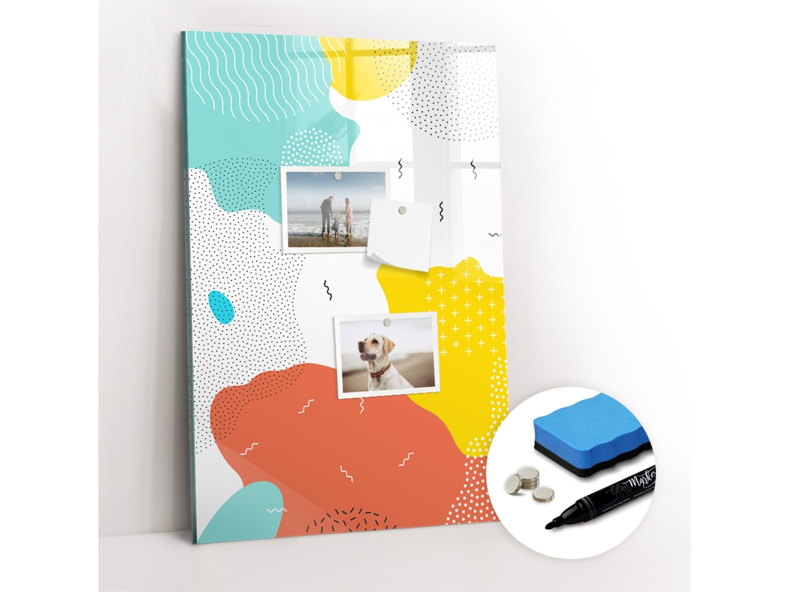Quadro Magnético De Parede Rabiscos Abstração Para O Corredor Espelharte (40x60 Cm)
