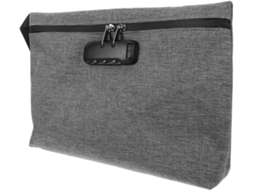 Bolsa Pequena Prateada Impermeável em Poliéster para Cadeado, Leve e Segura Viagens de Negócios Guardar Docume
