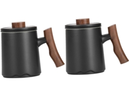Conjunto de 2 Xícaras SFUSHOS de cerâmica com infusor, para chá e água, fáceis de limpar