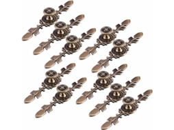 Conjunto De 10 Puxadores Para Portas E Gavetas Com Placa, Em Liga De Zinco, Para Armários De Cozinha, Penteadeiras E