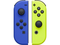 Par de Controladores Joy-Con Esquerdo Azul / Direito Neon Amareloazul Amarelo Neon
