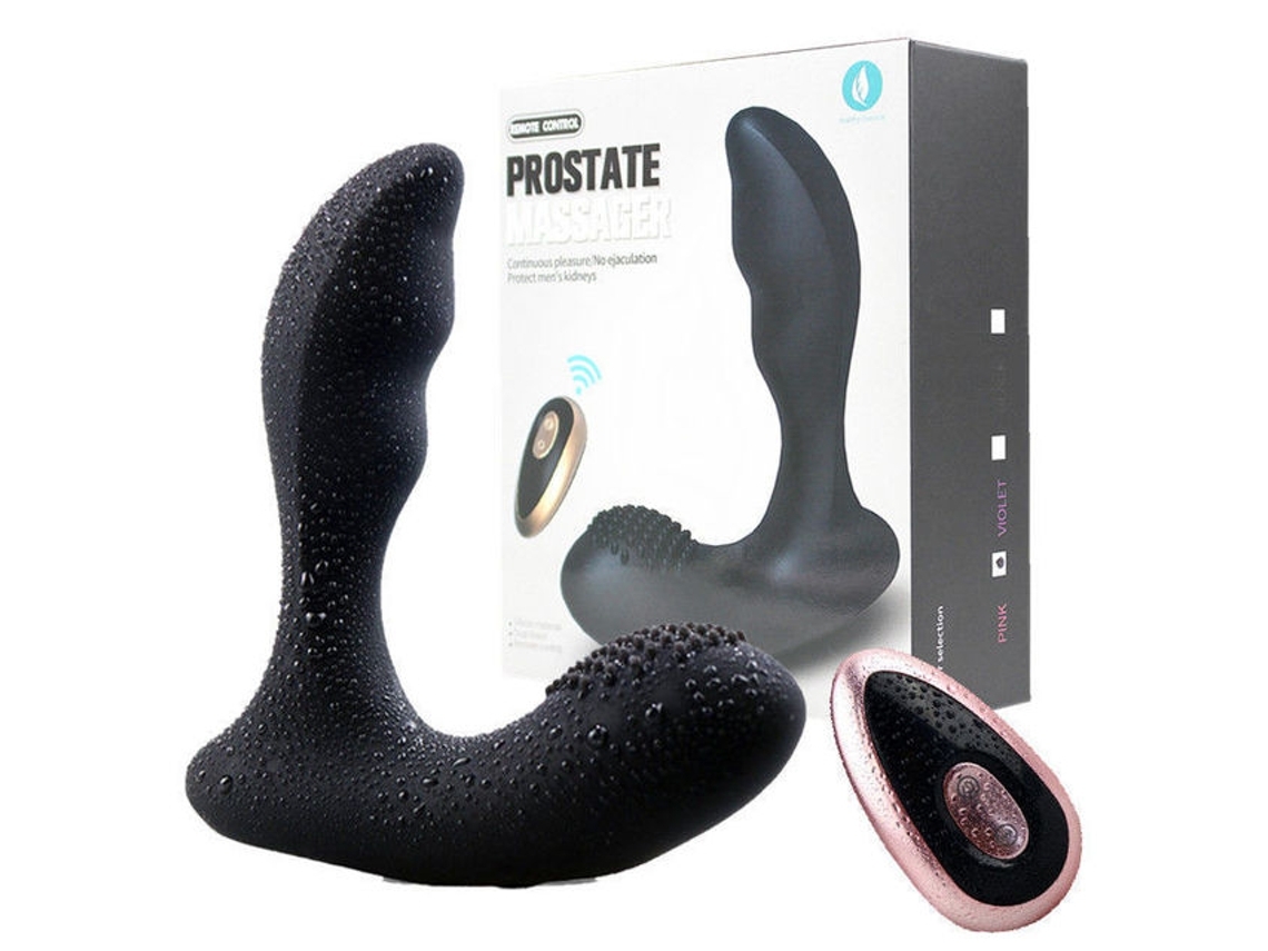 Vibrador Anal de Controle Remoto com 12 Modos de Vibração para Adultos Preto DIGITALLAB