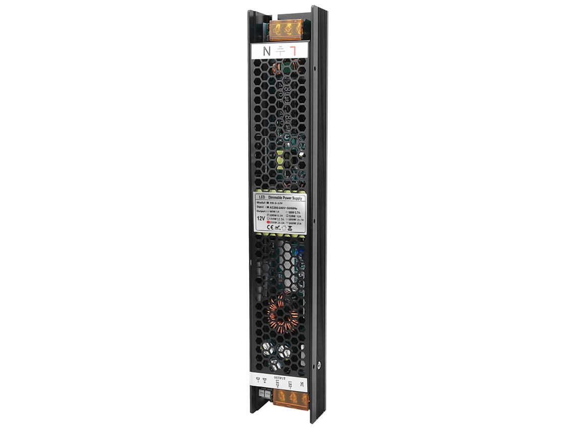 Laxiscreed Fonte De Alimentação Dimável 250w Com Controle Scr 0-10v/pwm/dali Em Carcaça De Alumínio