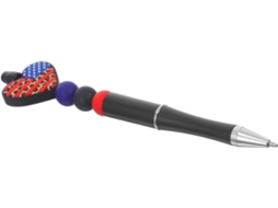 Caneta Para Anotações Com Desenho De Coração E Bandeira Americana,