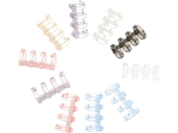 Pasta Plástica Segmentada Com Argolas Removíveis, 4 Furos, 10 Unidades, Multicolorida, Acessórios Para Encadernação