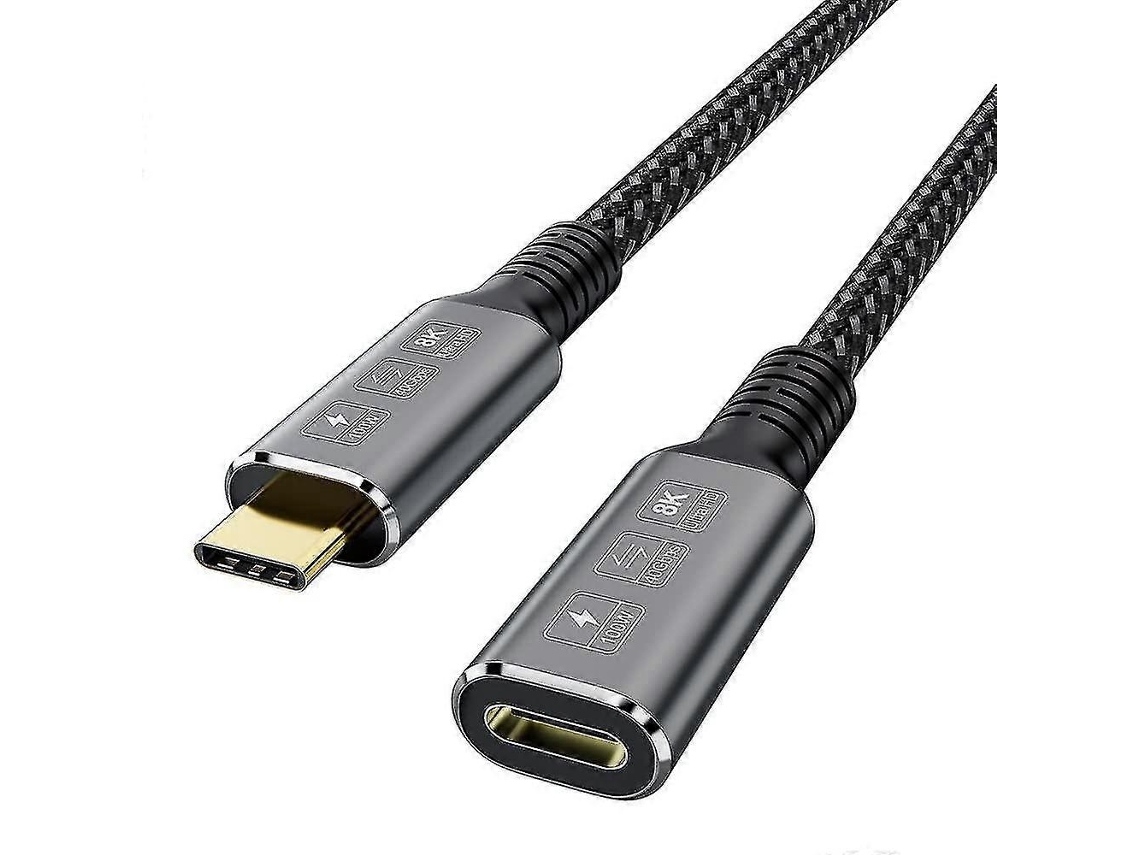 Cabo De Extensão Thunderbolt 4 Usb-c Macho-fêmea 8k/5k 40gbps 100w 0,8m