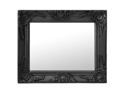 Espelho De Parede Estilo Barroco 50x40 Cm Preto Lovely Home