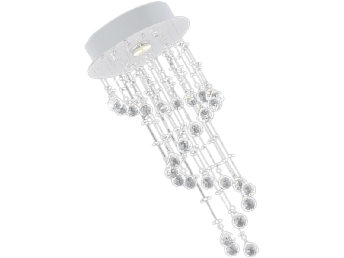 Luminária de Teto Led Espiral Criativa com Cristais, 5w, Luz Branca Fria, Design Moderno para Varanda e Sala de Estar. SFUSHOS