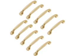 Mango de armário dourado 96mm, de alumínio para cozinha, gavetas e armários S/MARCA