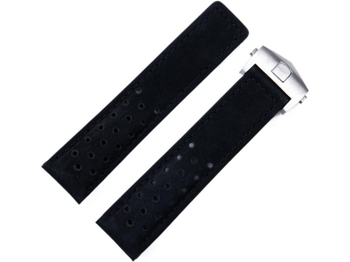 Pulseira de para com 20mm 22mm 24mm Couro Fivela Aço Inoxidável