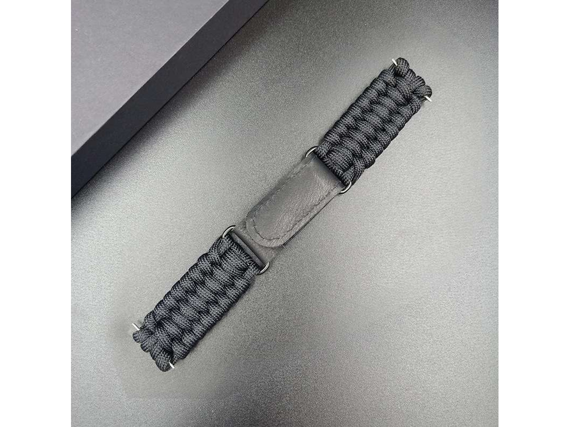 Bracelete Pulseira Fio Entrançado para Fitbit by Google Sense Preto