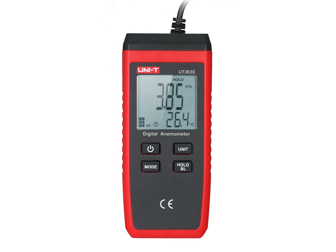 Unit Ut363s Anemômetro Digital LCD Portátil Medidor de Velocidade do Vento S/MARCA