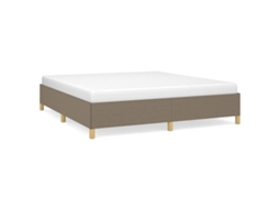 Bed Frame, Bed Frames Vidaxl Cinzento-acastanhado Tecido (160 X 200 Cm)