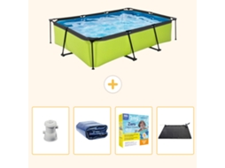 Piscina Exit Retangular 300x200x65 Cm 5 peças Scb69 EXIT TOYS