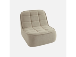 Cadeira Confortável Em Boucle Texturizado, 1 Lugar, Beige Sweeek