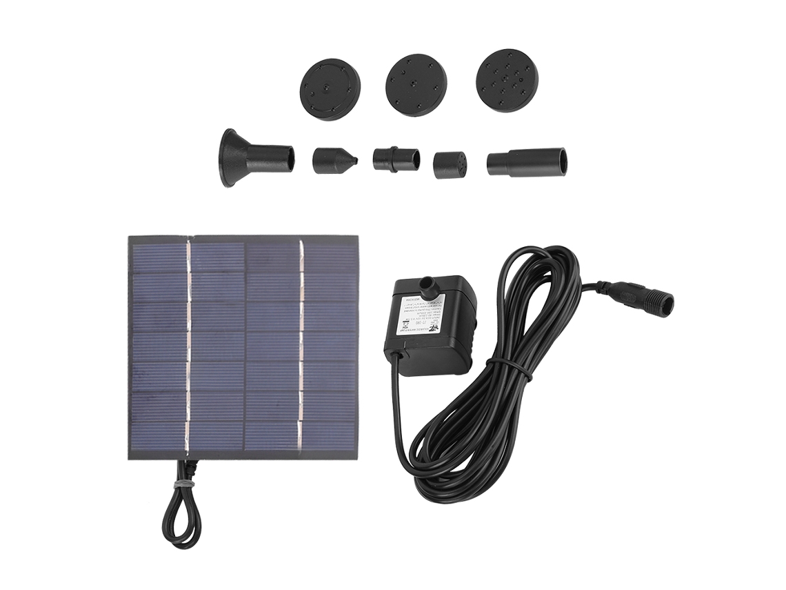 Kit Fontanário Solar Submersível 1.4w 5 Bicos Lagoas Piscinas Jardim S/MARCA