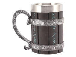 Taza grande de aço inoxidável resistente a altas temperaturas para cerveja, sucos de frutas e água com impressão decorativa S/MARCA
