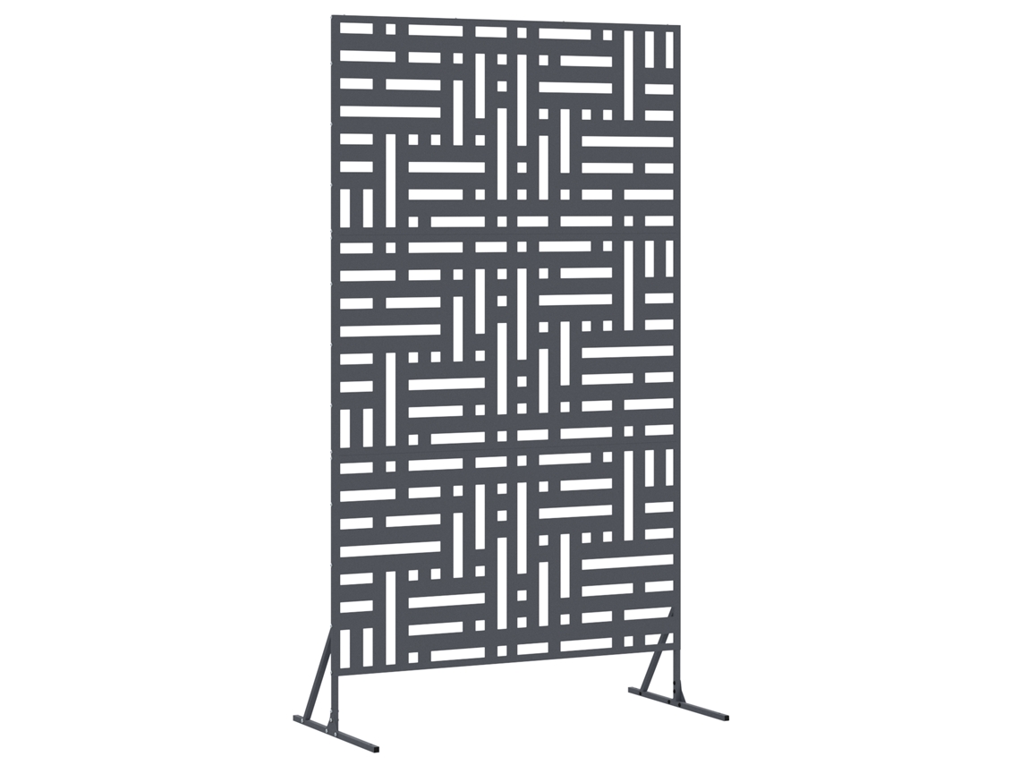 Conjunto 1 Protetor De Privacidade Vidaxl Antracite Aço (100 X 50 X 180 Cm)