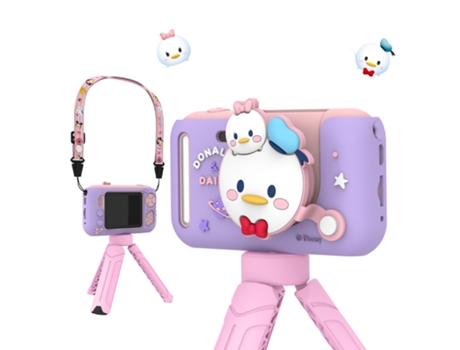 Máquina Fotográfica Compacta para Crianças Câmera de Desenho Animado de 3,5 Pol.32 Gb Roxo