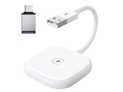 Adaptador Sem Fio Compatível Para Controle De Fio Carplay Para Caixa De Dongle Sem Fio Plug Play Branco*