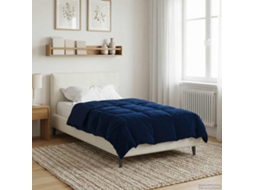 Vidaxl Edredom De Inverno 140 X 220 Cm Inverno Azul Escuro Respirável