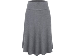 2026 falda Midi Flare de Tela Ligera Y Transpirable Con Cintura Elástica para Mujer Tallas S 3xl
