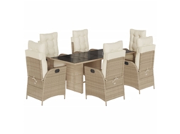 Garden Dining Set, Garden Dining Sets Vidaxl Bege Rattan / Vime (n/a)