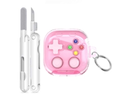 Capa CZHHMART para Samsung Buds 4/4 Pro com Caneta de Limpeza (rosa transparente)