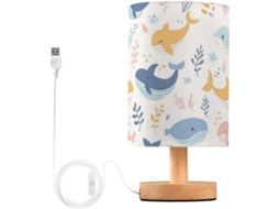 Cabeceira Colorida Abajur em Formato Baleia Da Kcldeci, Ideal para Quarto, Estilo Fazenda, Cabeceira de Mesa, Mesa