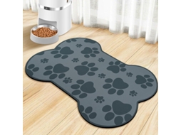 Tapete Impermeável para Comedouro e Bebedouro de Cachorro, Absorvente para Animais de Estimação, para Comida e Água de Cachorro, Cinza AQUAFORGE