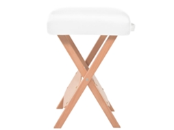 Banco De Massagem Dobrável Assento C/ 12 Cm De Espessura Branco Lovely Home
