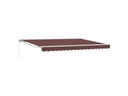 Conjunto 1 Toldo Retrátil Vidaxl Branco Alumínio (4 × 3 M)