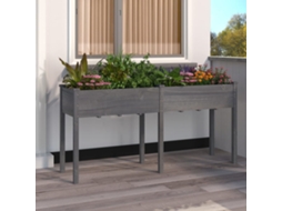 Vidaxl Vaso/floreira C/ Forro 161x45x76 Cm Madeira De Abeto Maciça