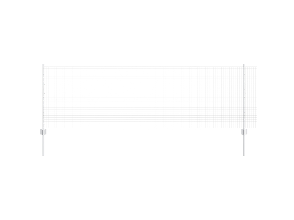 Conjunto 1 Cerca Externa Vidaxl Prateado Aço (100 X 0,8 M)