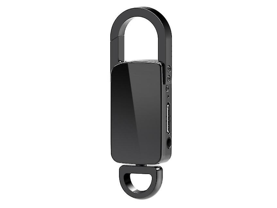 Gravador Digital, Chaveiro Para Gravador Usb Portátil Recarregável, Com Mp3 Player 32gb Yizhood (preto)