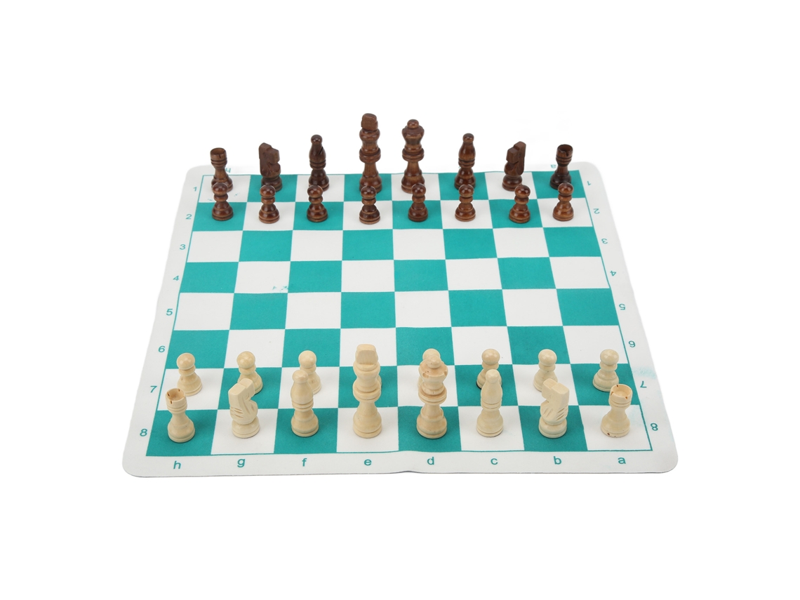 Set de Xadrez com Peças Leves, Plástico, Imitando Madeira, Tabuleiro de Pu, para Iniciantes S/MARCA