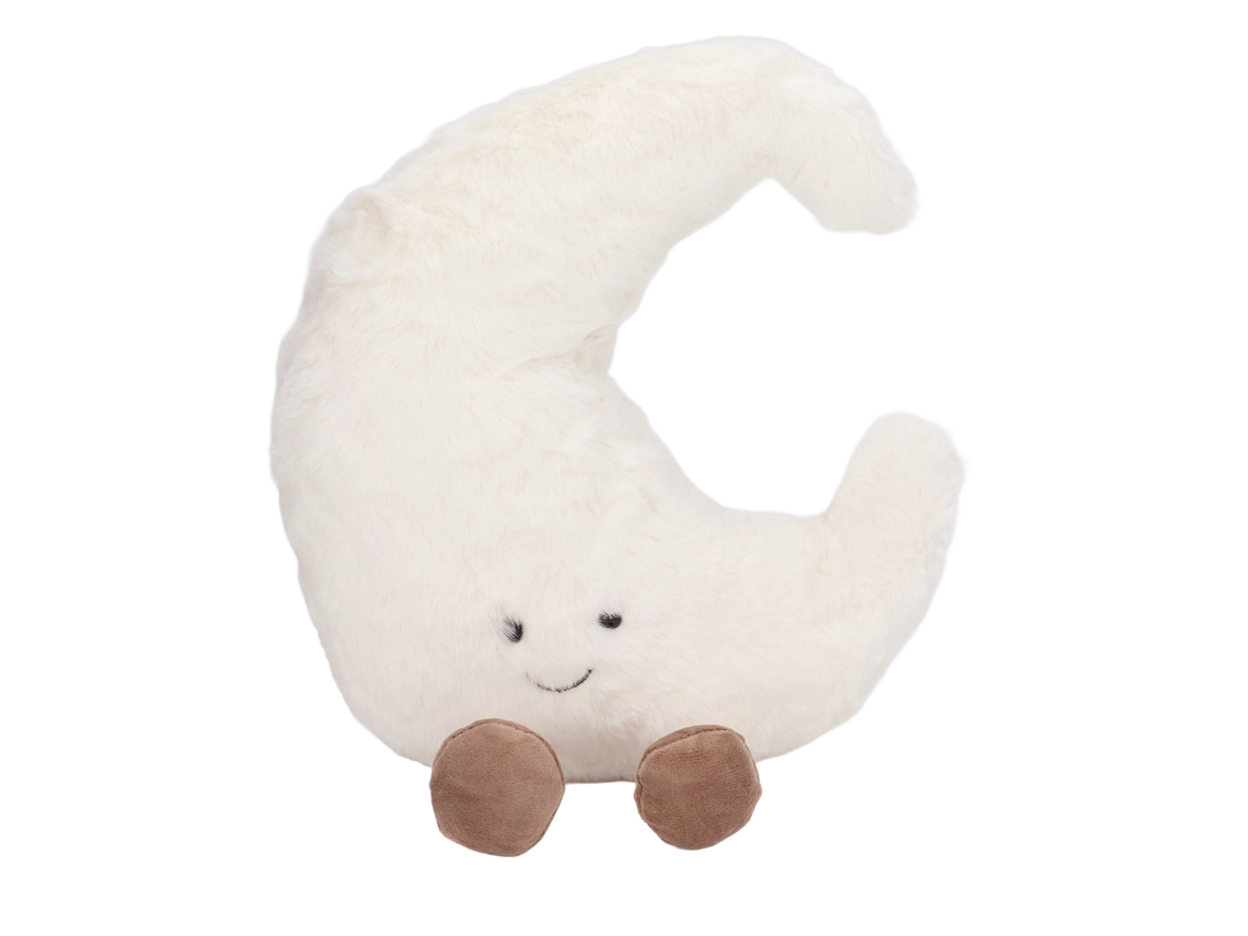 Primerox almofada em Forma de Lua Decorativa Macia Pelúcia para Quarto Bebê Presente 30cm