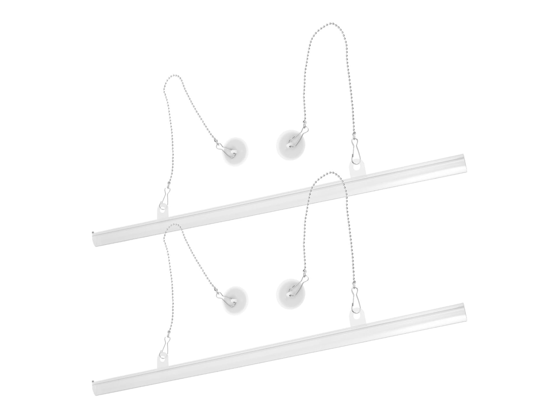 Conjunto 2 Suportes Pôsteres Suspensos Pvc Ferro Haste Estável Fácil Montagem Ferramentas Ideais Bandeiras GOKOCO
