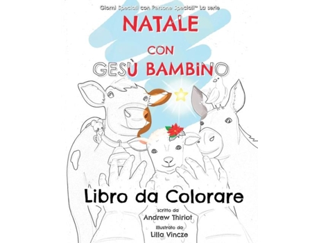 Livro Natale con Gesù Bambino Libro da Colorare de Andrew Thiriot (Inglês)
