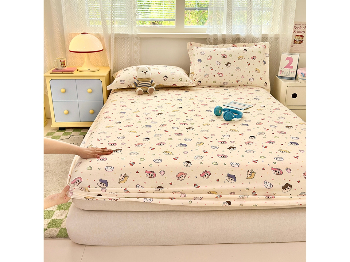 Capa de Colchão, Lençol de Baixo Estampado em Algodão Puro, Ideal para Quarto Infantil. Desenho Animado. 120x200cm PANOONA
